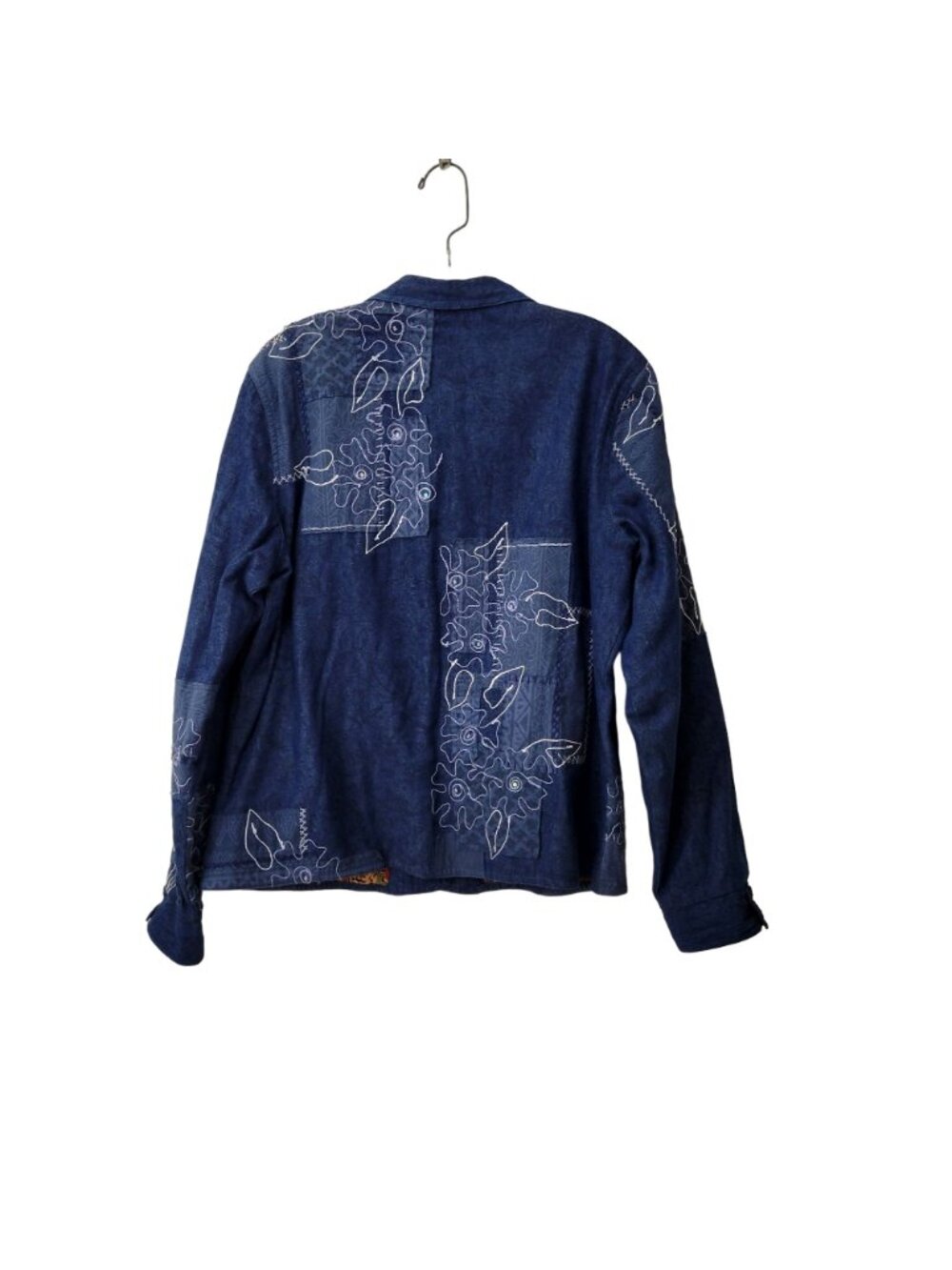 Coldwater Creek Embroidered Denim Jacket Women's Size Large - Picture 3 of 5